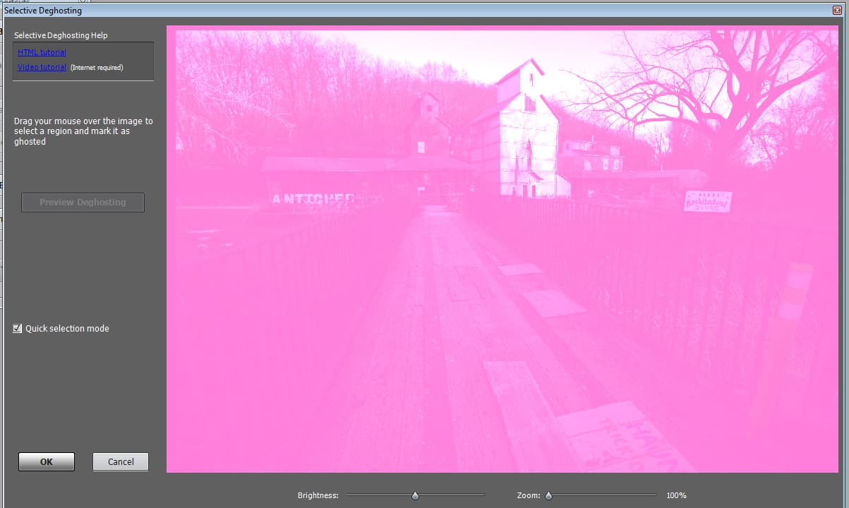 Photomatix Pink Screen Problem