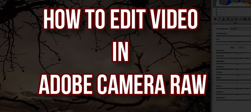 How to edit Videos in Adobe Camera Raw