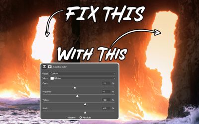 Fix Landscape Highlight Blowouts with Selective Color in Photoshop