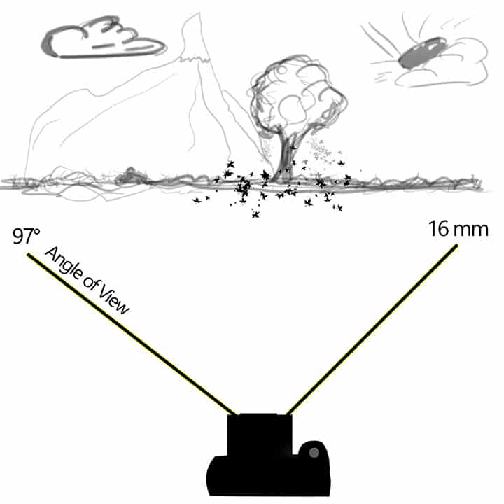 16mm Angle of view small