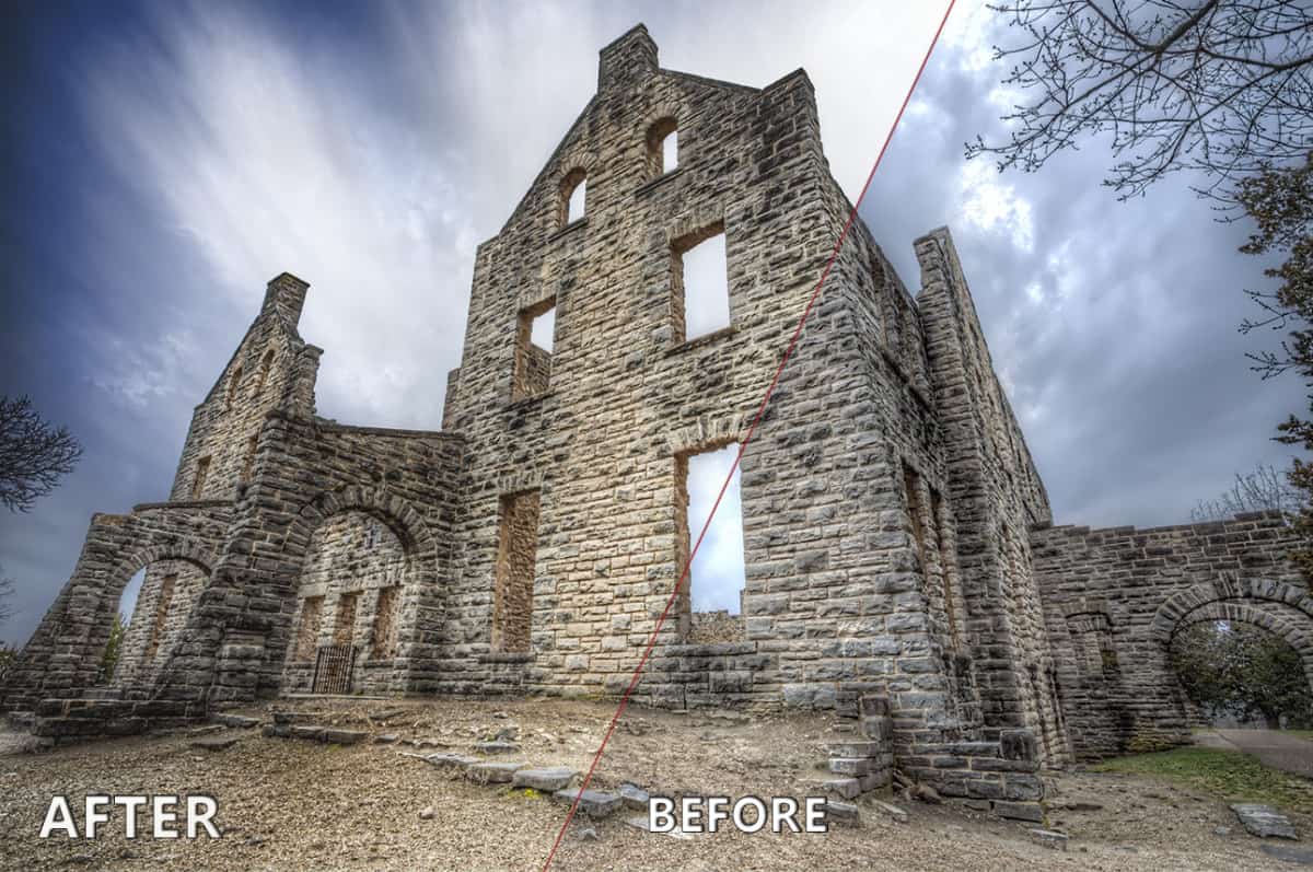 Before and After Topaz Labs Long Exposure Workflow