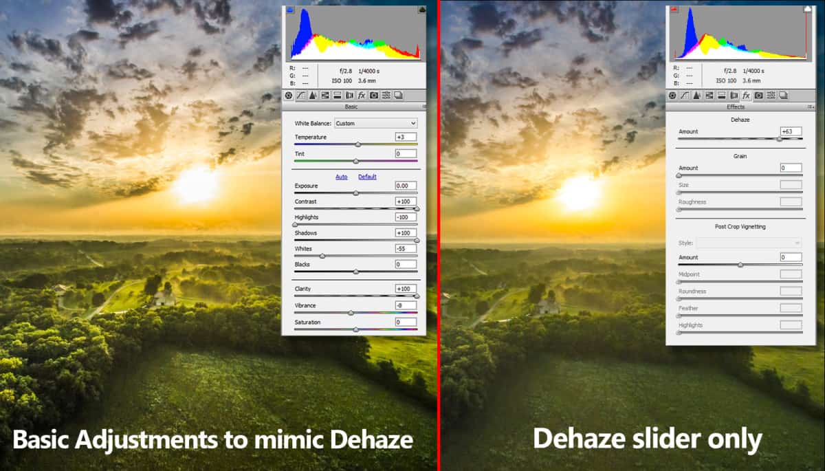 Dehaze in Photoshop Example