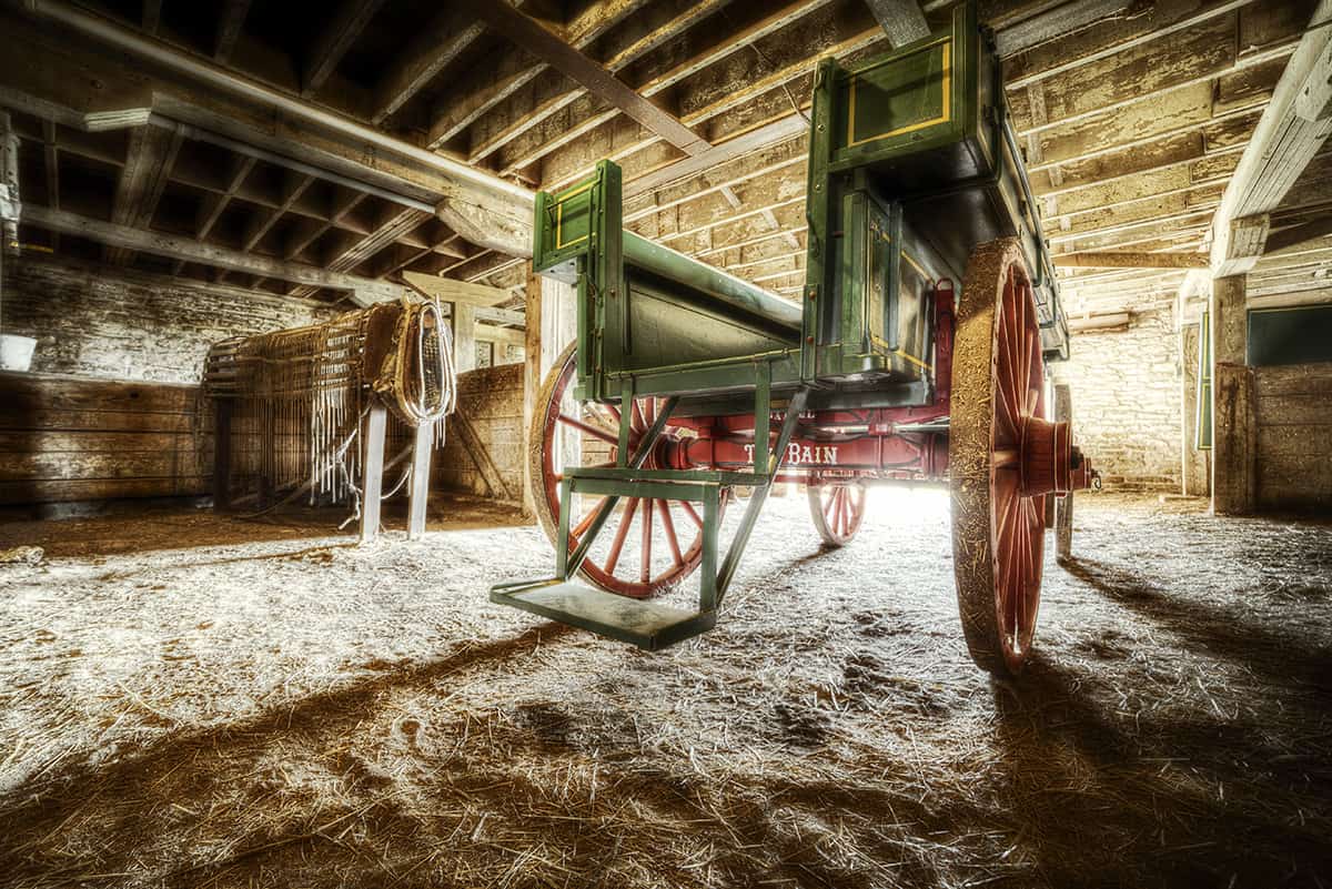 Tallgrass Prairie National Preserve coach in the barn
