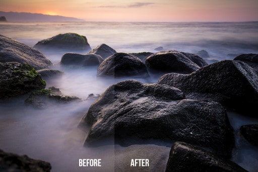 Before and After Adobe Camera Raw as a filter